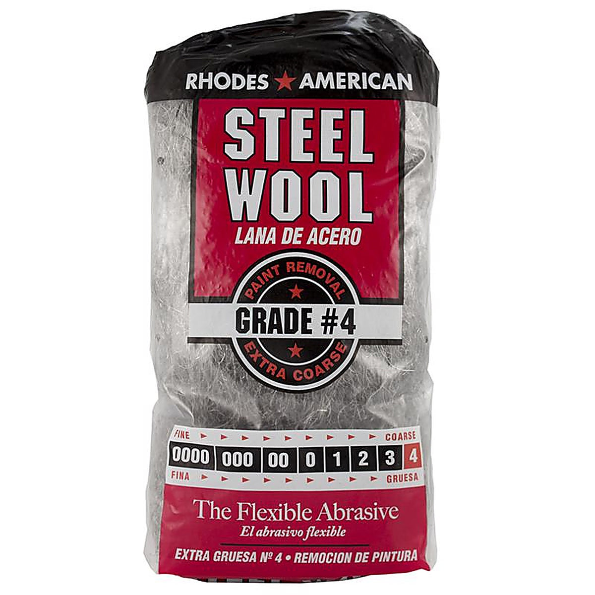 Rhodes American 10121116 4 Grade Extra Coarse Steel Wool Pad 12/Pack