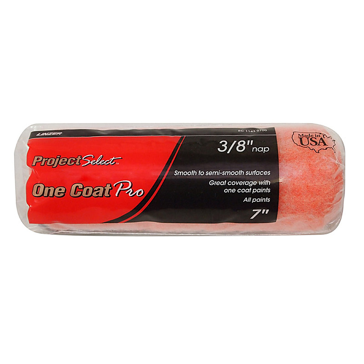 Linzer RC11430700 Rol-Rite Polyester 7 in. W x 3/8 in. Regular Paint Roller Cover 1/Pack