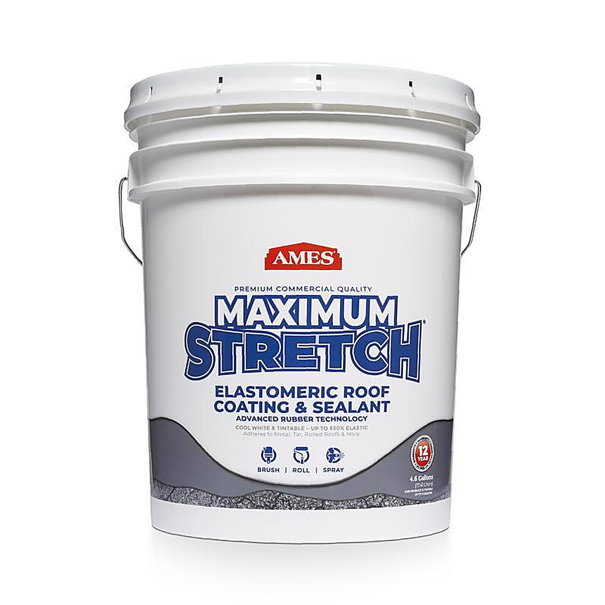 Ames - MSS5 - Maximum Stretch Bright White Acrylic Elastomeric Roof Coating