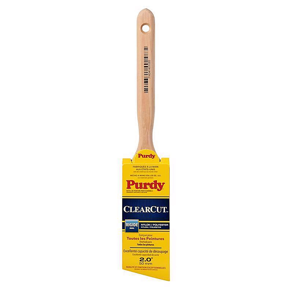 Purdy 144152120 Clearcut Glide 2 in. Stiff Angle Trim Paint Brush
