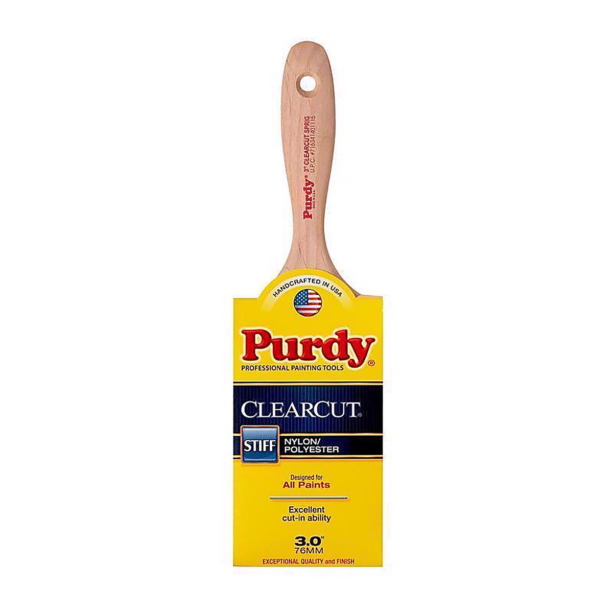 Purdy 144380130 Clearcut Sprig 3 in. Stiff Flat Trim Paint Brush