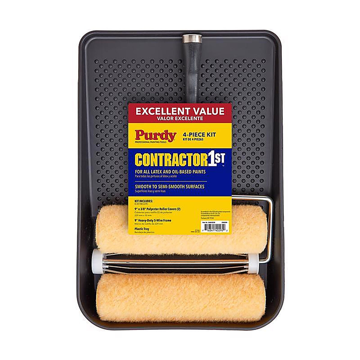 Purdy 144810200 Contractor 1st 9 in. W Regular Paint Roller Kit Threaded End