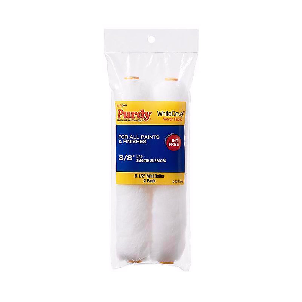 Purdy 14G605062 White Dove Dralon 6.5 in. W X 3/8 in. S Mini Paint Roller Cover 2 pk