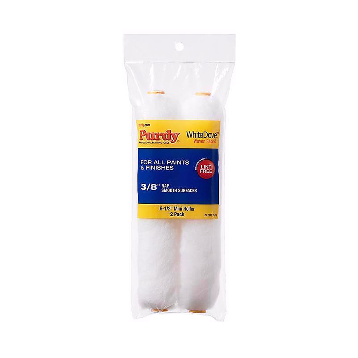 Purdy 14G605062 White Dove Dralon 6.5 in. W X 3/8 in. S Mini Paint Roller Cover 2 pk