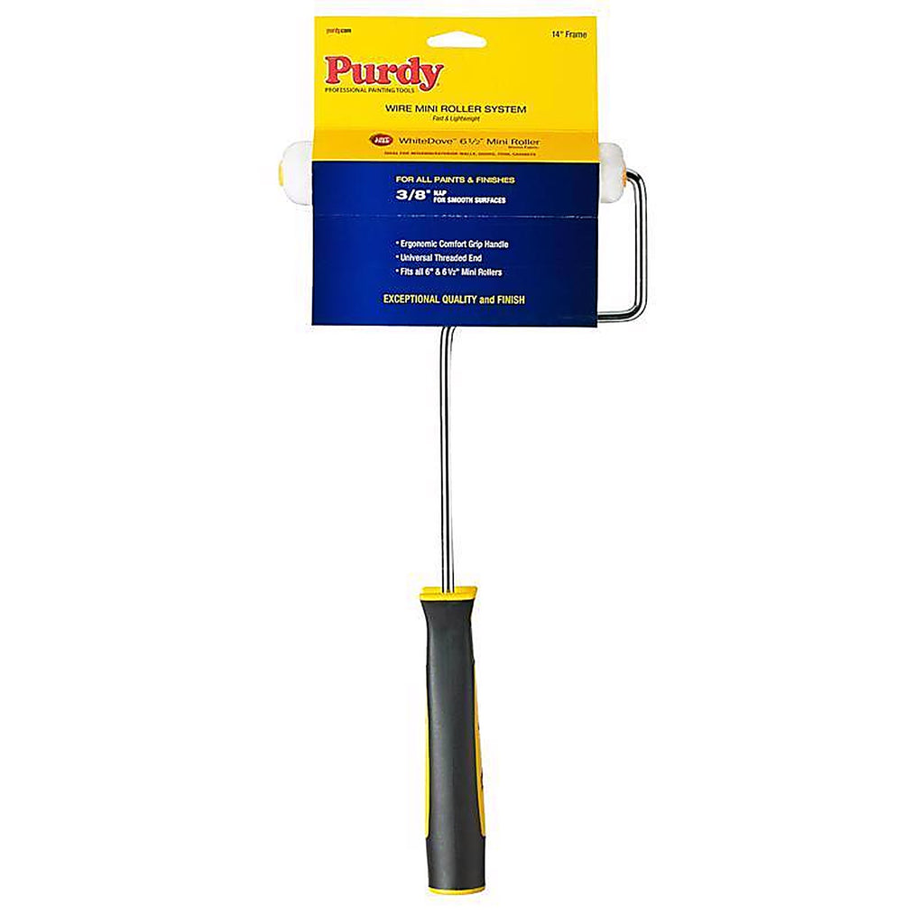 Purdy 140765014 White Dove 6-1/2 in. W Mini Paint Roller Frame and Cover Threaded End