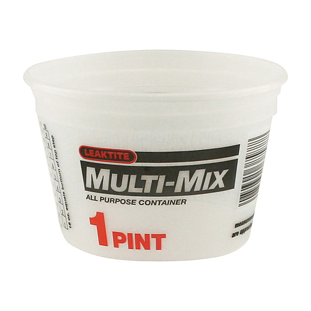 Leaktite 002C01MM500 Clear 1 pt. Plastic Bucket