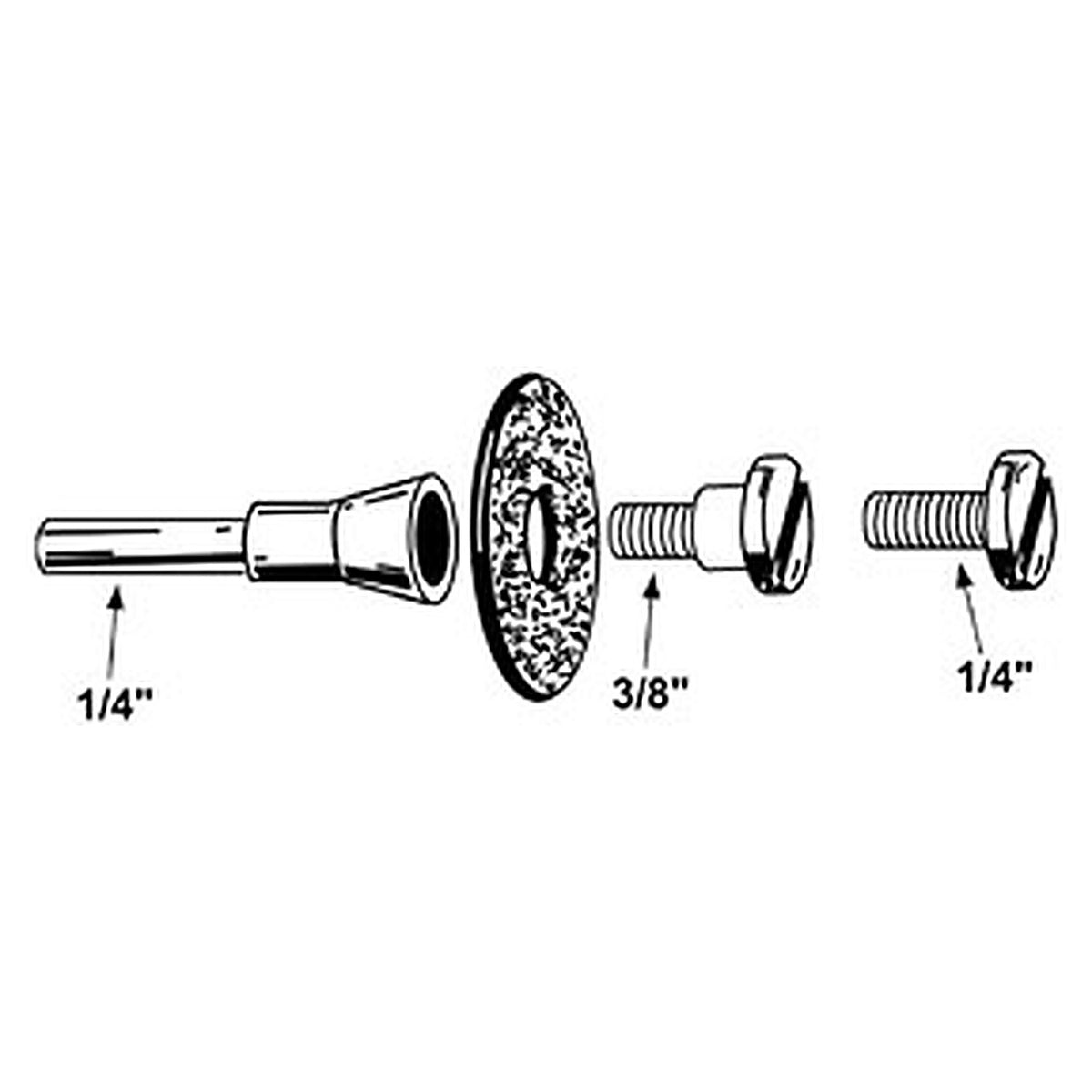 Firepower 1423-2185 Mandrel Set, 1/4 & 3/8 Arbors, with 1/4 Shank