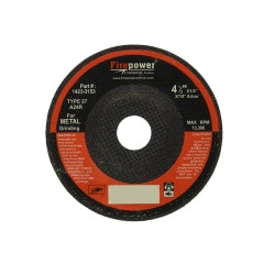 Firepower 1423-3153 Depressed Center Grinding Wheels, Type 27, Without Hubs, 4-1/2 x 1/4 x 7/8