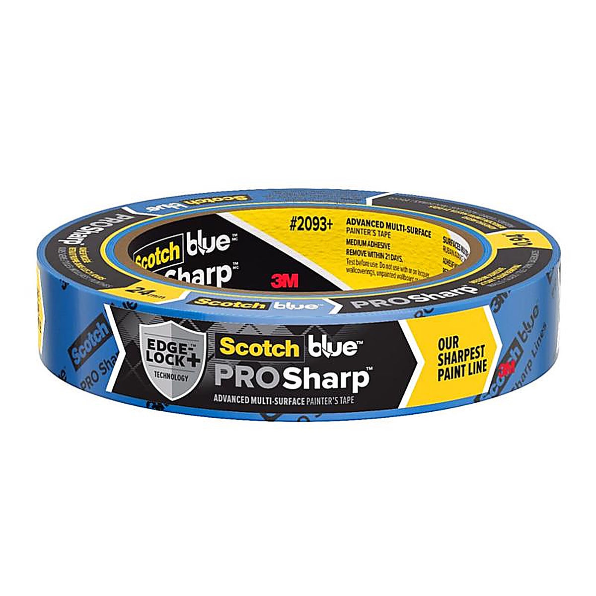 3M 2093-24NC ScotchBlue Edge-Lock 0.94in. W x 60yd. L Blue Medium Strength Painters Tape