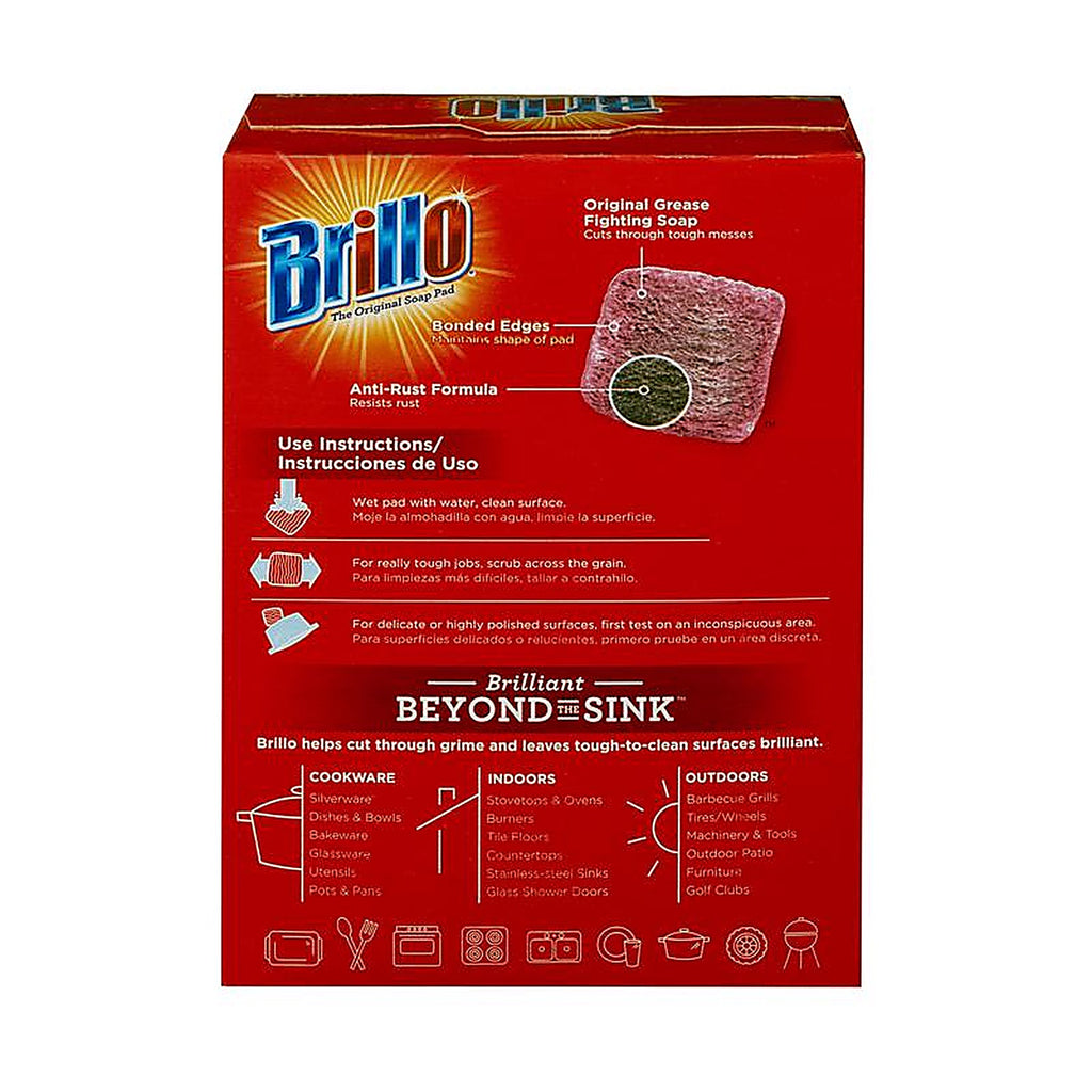 Brillo - 23310 - Heavy Duty Steel Wool Pads for Multi-Purpose 10 Piece