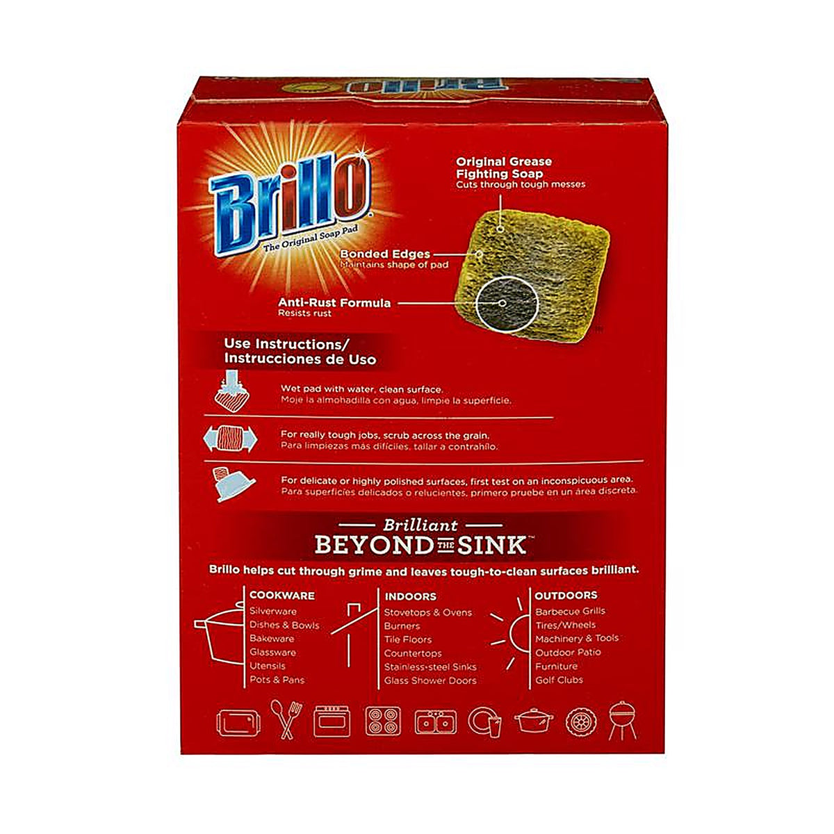 Brillo - 23320 - Heavy Duty Steel Wool Pads for Multi-Purpose 10 Pack