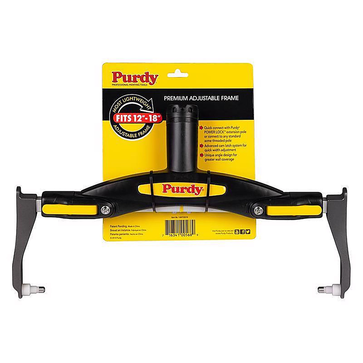 Purdy 14A753018 Revolution 12 18 in. W Adjustable Paint Roller Frame Threaded End