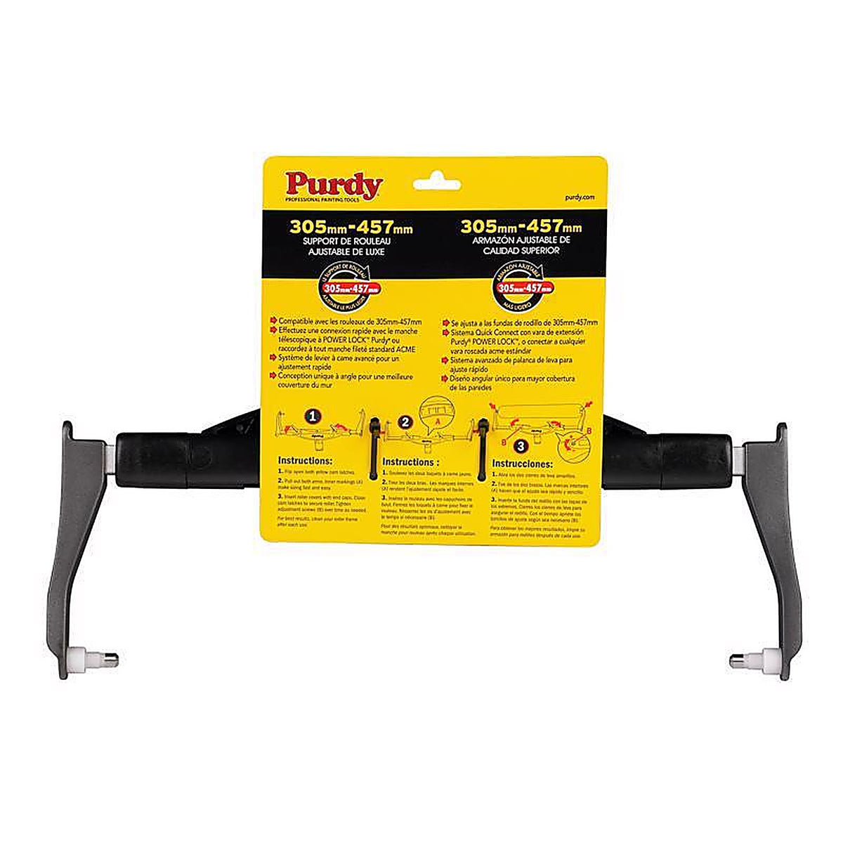 Purdy 14A753018 Revolution 12 18 in. W Adjustable Paint Roller Frame Threaded End