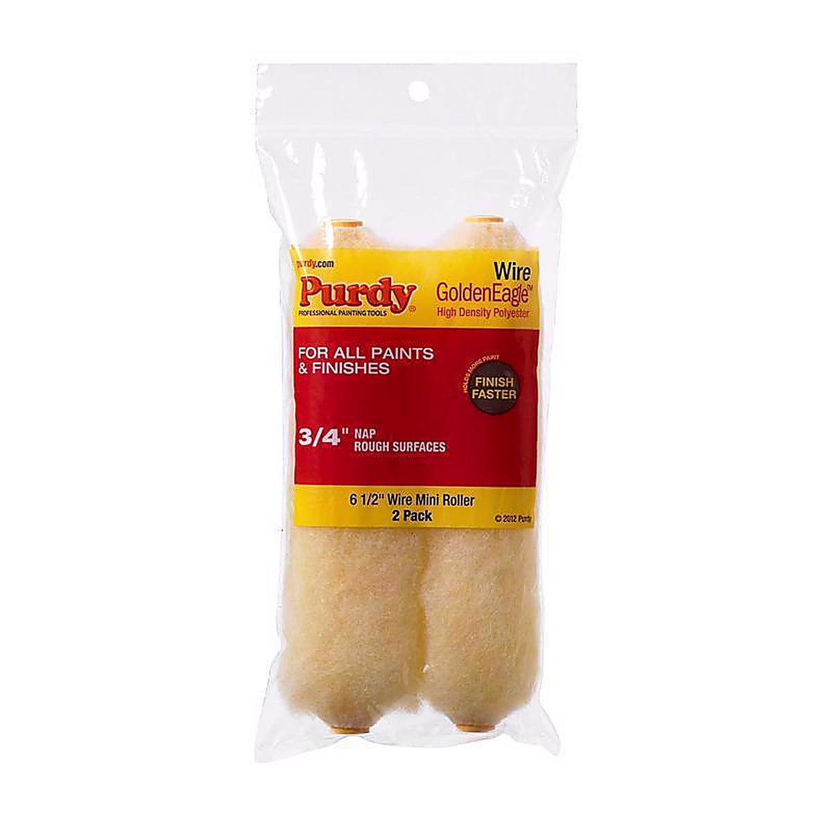 Purdy 140605065 GoldenEagle Polyester 6.5 in. W X 3/4 in. S Jumbo Mini Paint Roller Cover 2 pk