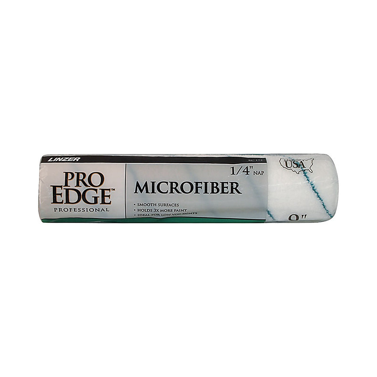 Linzer RC172-9 Pro Edge Microfiber 9 in. W x 1/4 in. Regular Paint Roller Cover 1/Pack