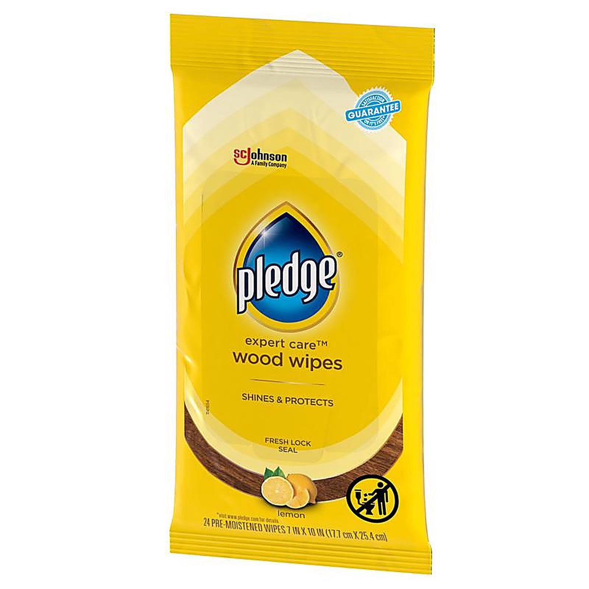 Pledge - 72807 - Lemon Scent Furniture Polish 24 Wipes Wipes