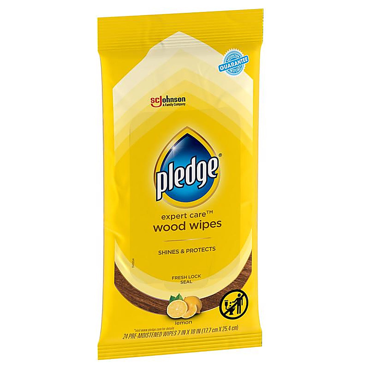 Pledge - 72807 - Lemon Scent Furniture Polish 24 Wipes Wipes