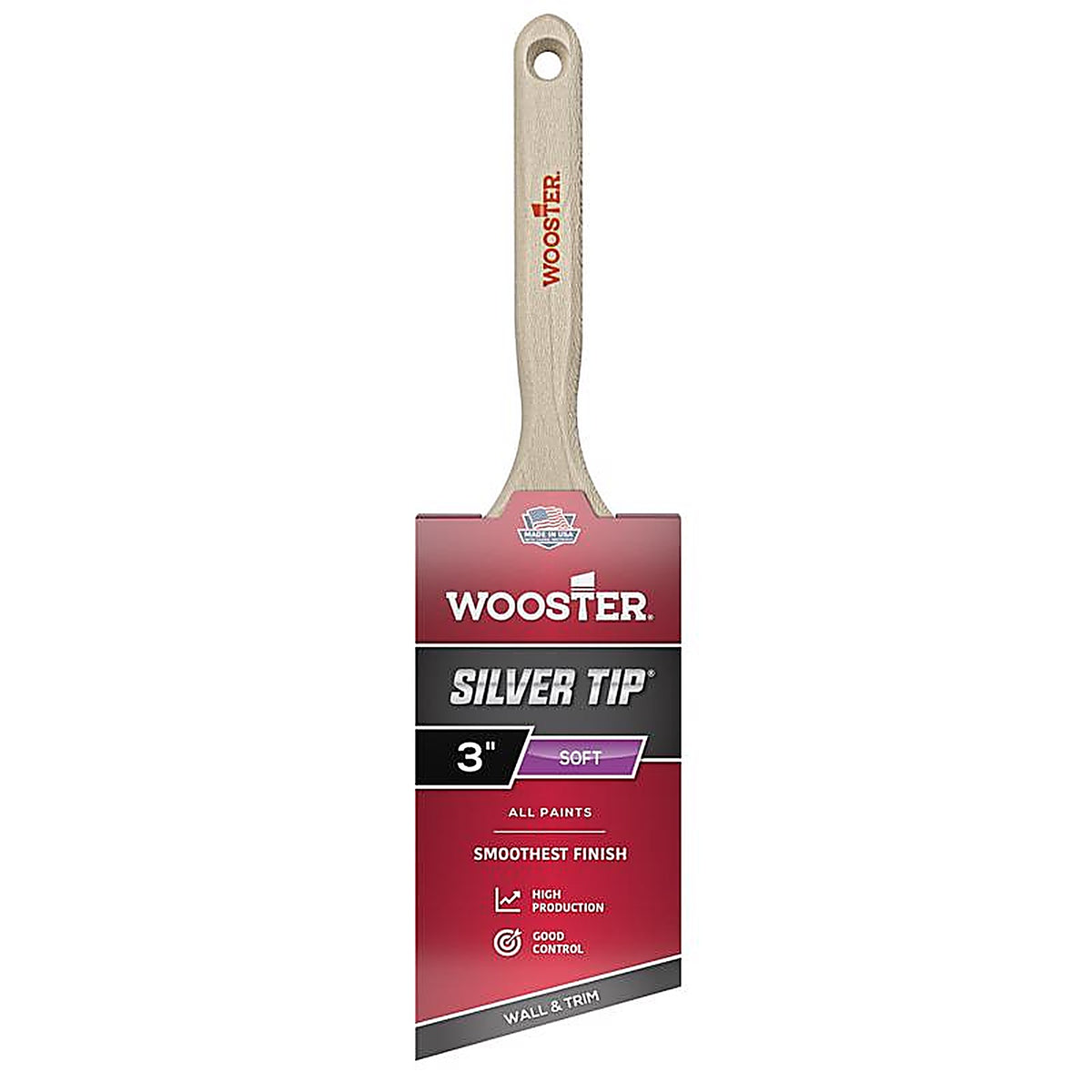 Wooster 5221-3 Silver Tip 3 in. W Angle Paint Brush