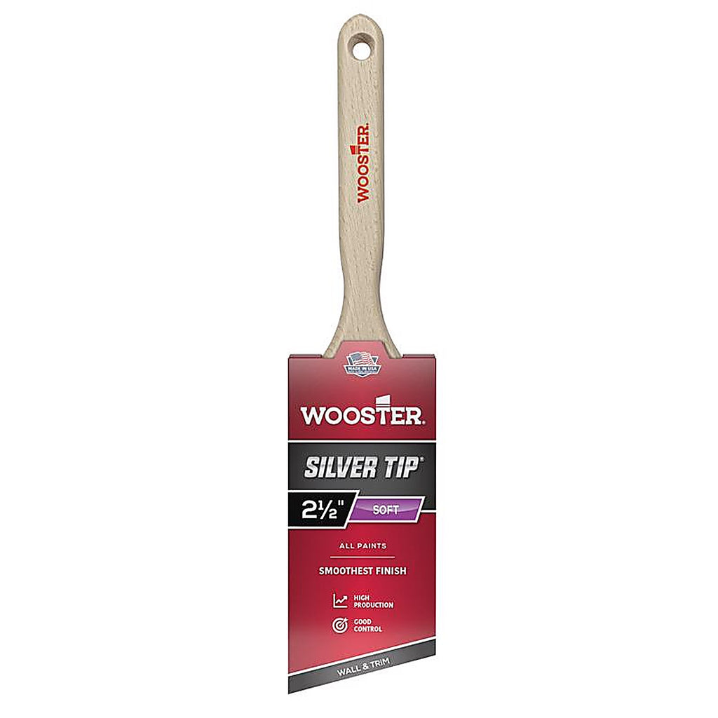 Wooster 5221-21/2 Silver Tip 2 1/2 in. W Angle Paint Brush