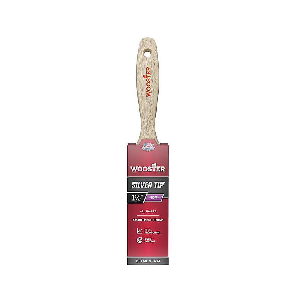 Wooster 1213643 Silver Tip 1-1/2 in. W Flat Paint Brush