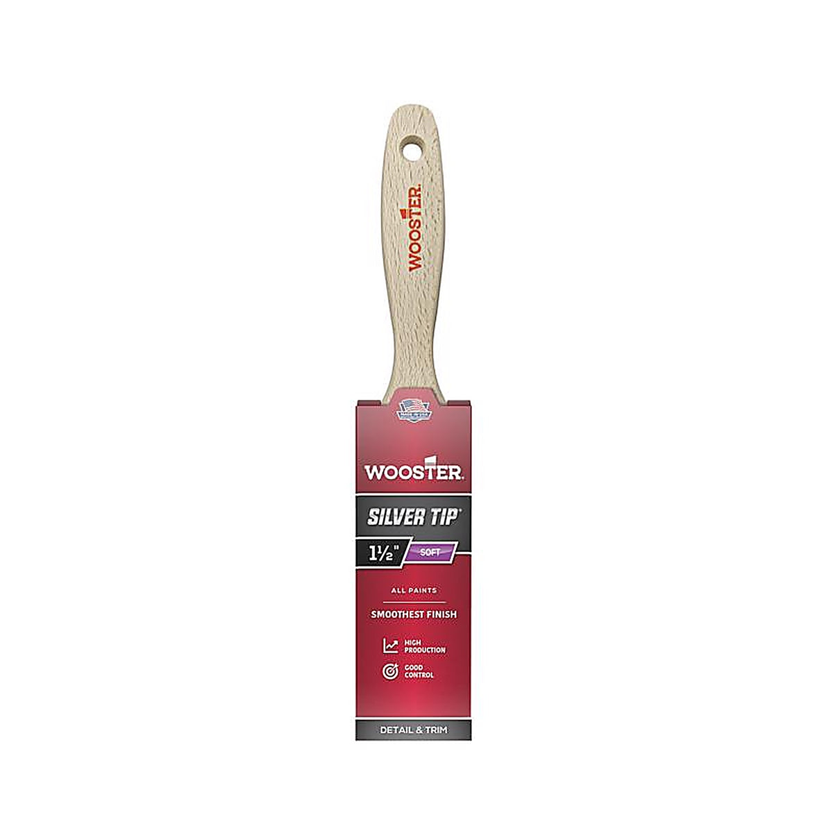 Wooster 1213643 Silver Tip 1-1/2 in. W Flat Paint Brush