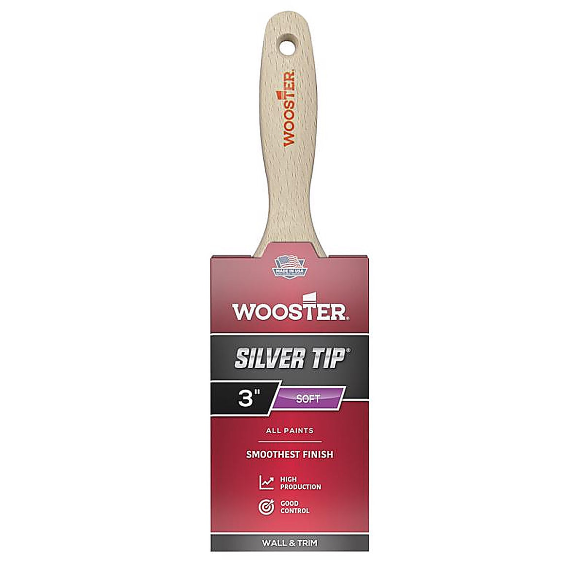 Wooster 5222-3 Silver Tip 3 in. W Soft Flat Paint Brush