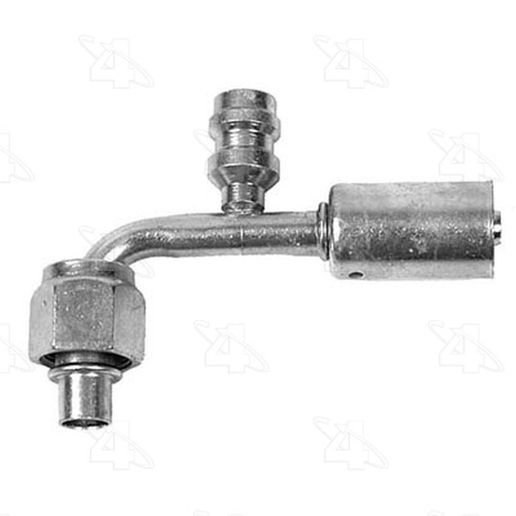 Four Seasons 14936 90 Female Standard O-Ring A/C Fitting w/ R134a Service Port
