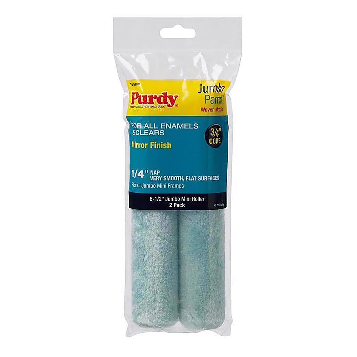 Purdy 140626040 Parrot Mohair Blend 6.5 in. W X 1/4 in. S Mini Paint Roller Cover 2 pk