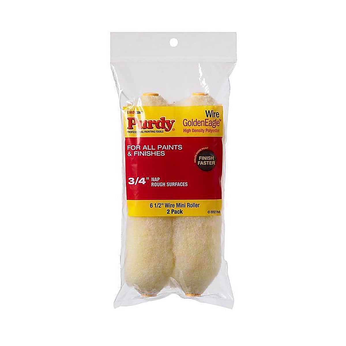 Purdy 14G626024 GoldenEagle Polyester 6-1/2 in. W X 3/4 in. S Jumbo Mini Paint Roller Cover 2 pk