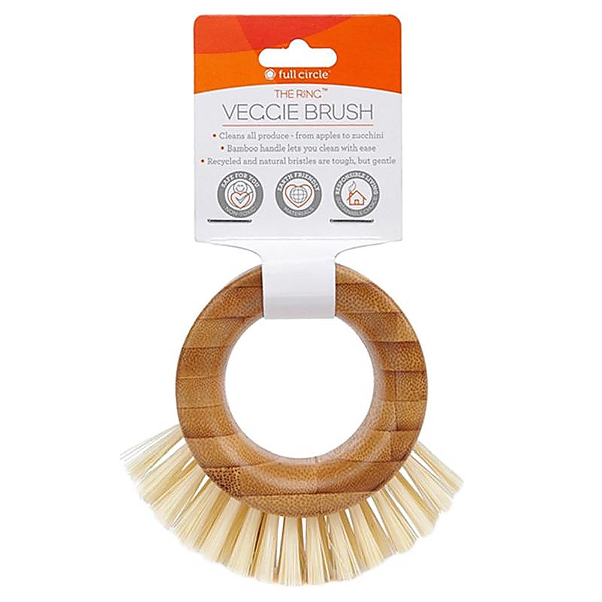 Full Circle FC09106 The Ring 3.74 in. W Bamboo Handle Vegetable Brush