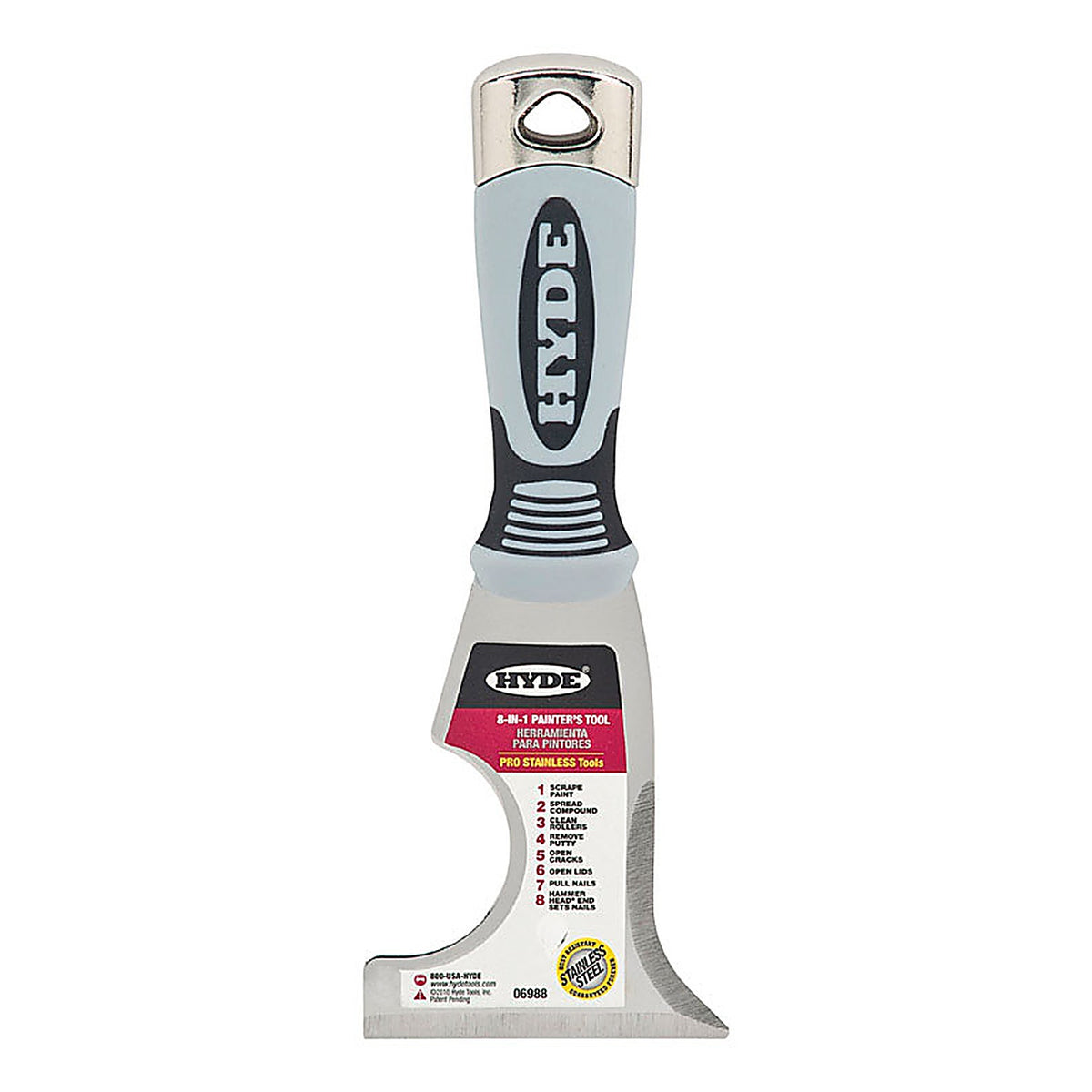 Hyde - 06988 - Pro Stainless 3 In. W Stainless Steel Stiff Multi Tool