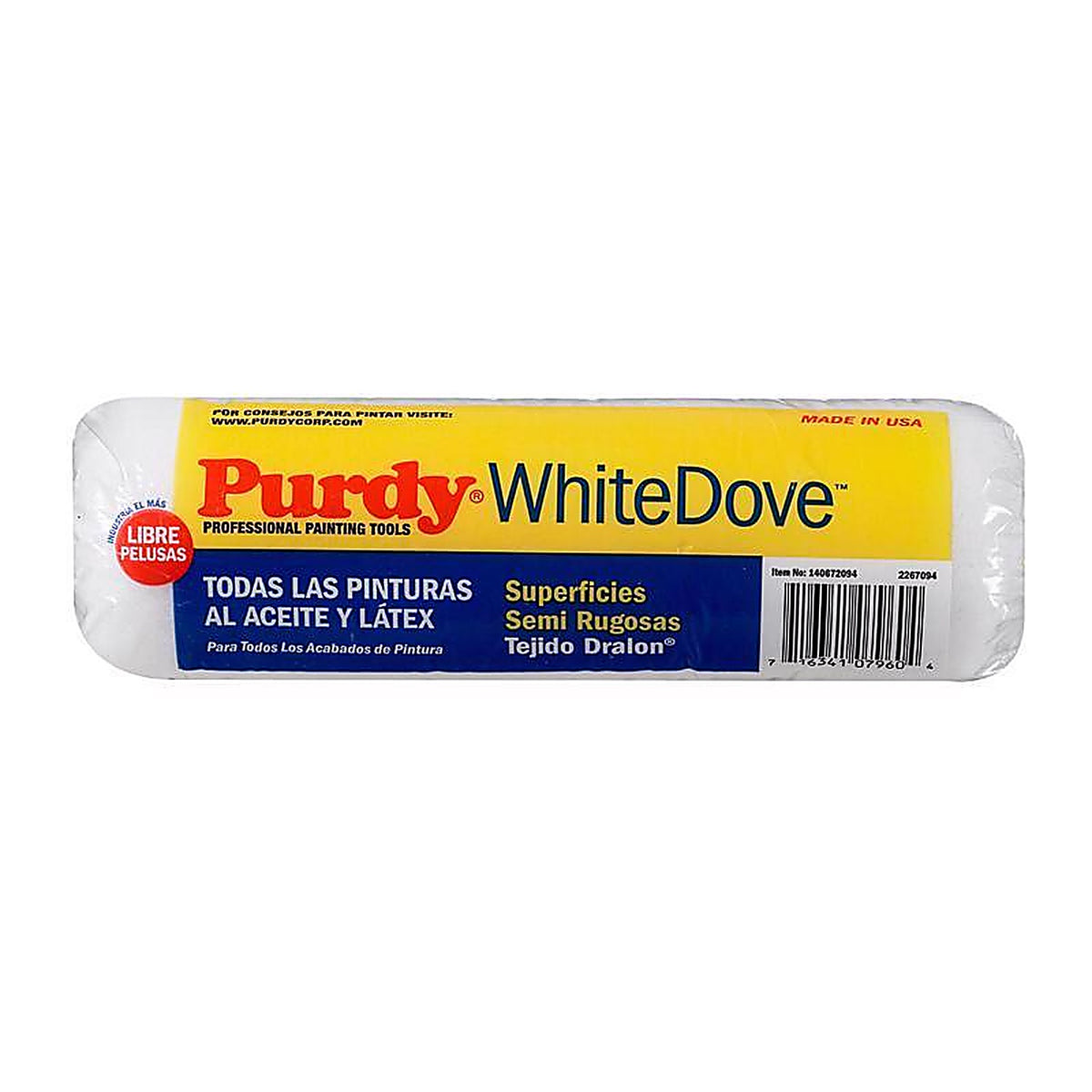 Purdy 144672094 White Dove Dralon 9 in. W X 3/4 in. S Paint Roller Cover 1 pk