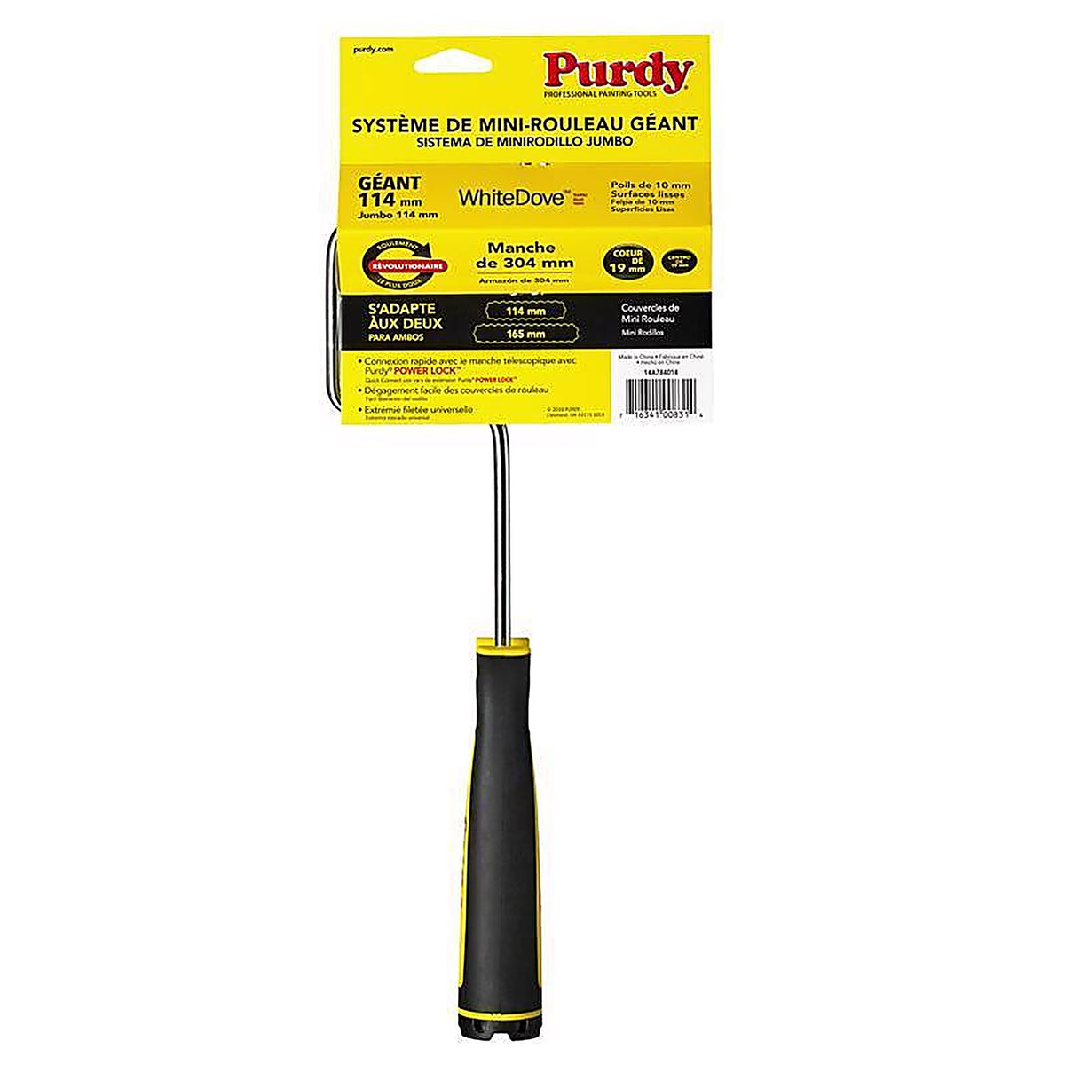 Purdy 14A784014 White Dove 4-1/2 in. W Jumbo Mini Paint Roller Frame Threaded End