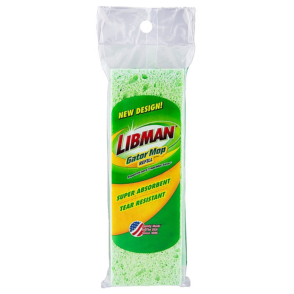 Libman 3021 Gator 4.3 in. W x 9 in. L Wet Cellulose Mop Refill 1/Pack
