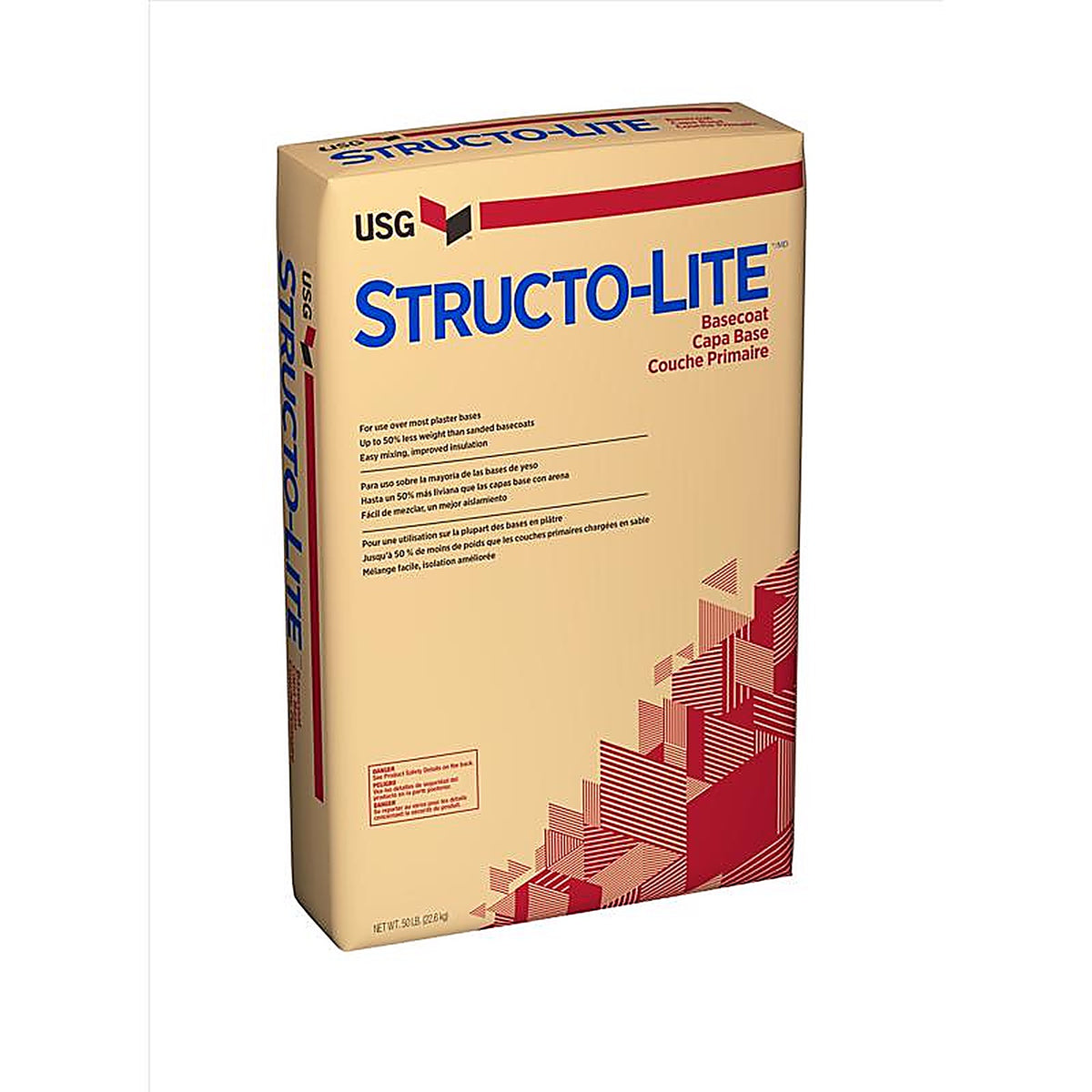 USG 163841040 Structo-Lite White Patch 50 lb