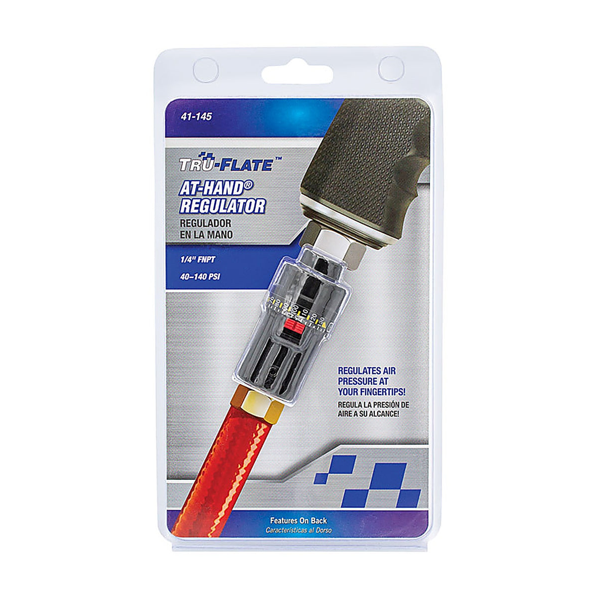 Tru-Flate 41-145 At-Hand Plastic In Line Adjustable Air Regulator 1/4 in. Female FNPT