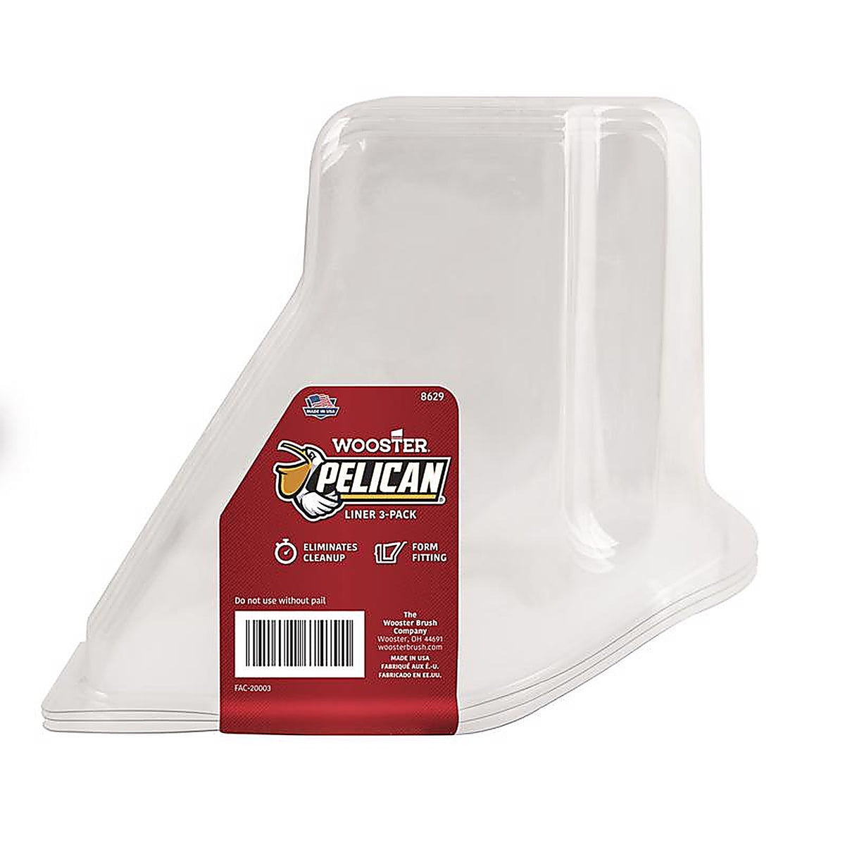 Wooster 8629 Pelican Clear 1 qt. Plastic Paint Pail Liner