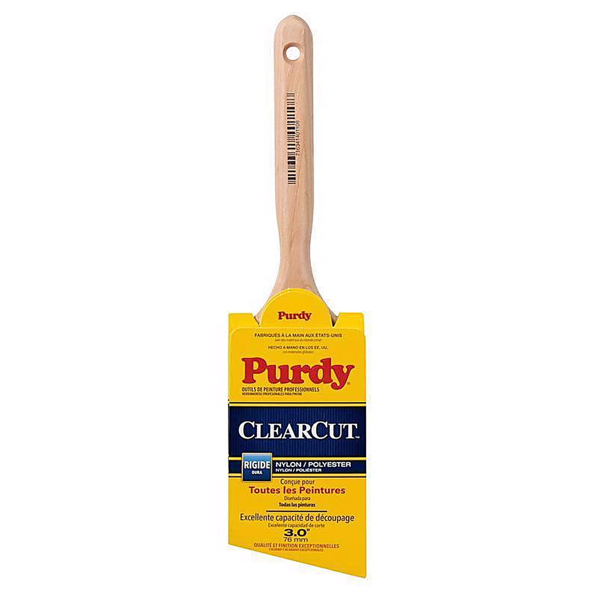 Purdy 144152130 Clearcut Glide 3 in. Stiff Angle Trim Paint Brush