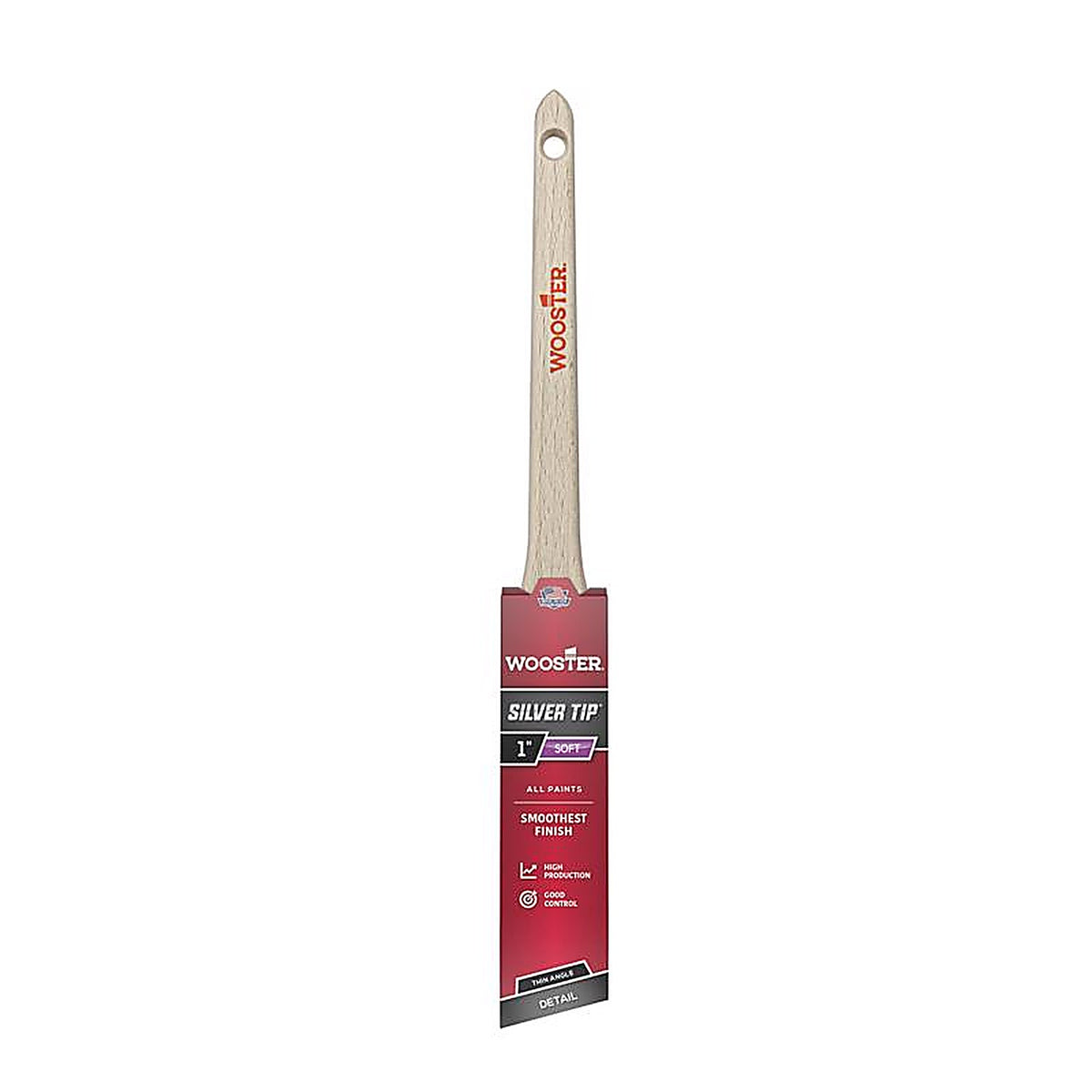 Wooster 5224-1 Silver Tip 1 in. W Soft Angle Trim Paint Brush