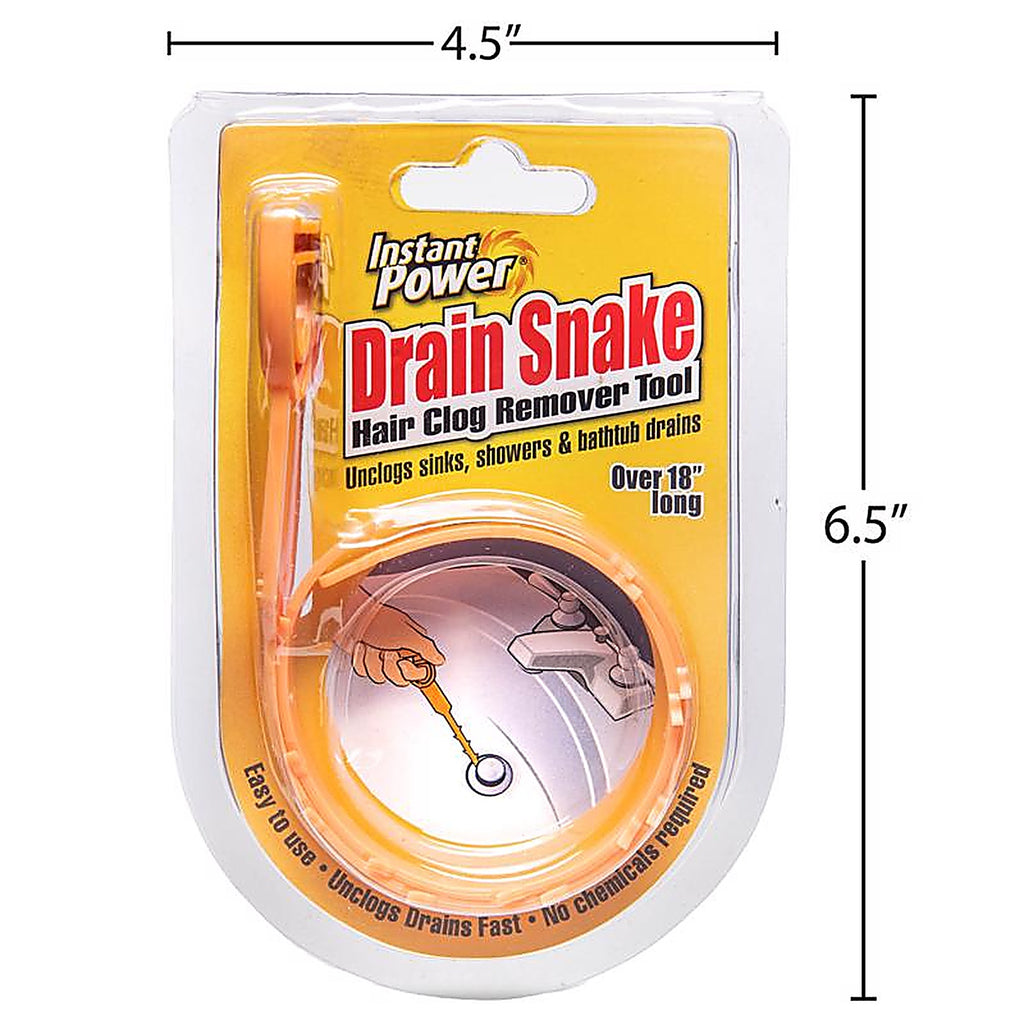 Instant Power - 2301 - Drain Snake Plastic Drain Clog Remover 18 In.