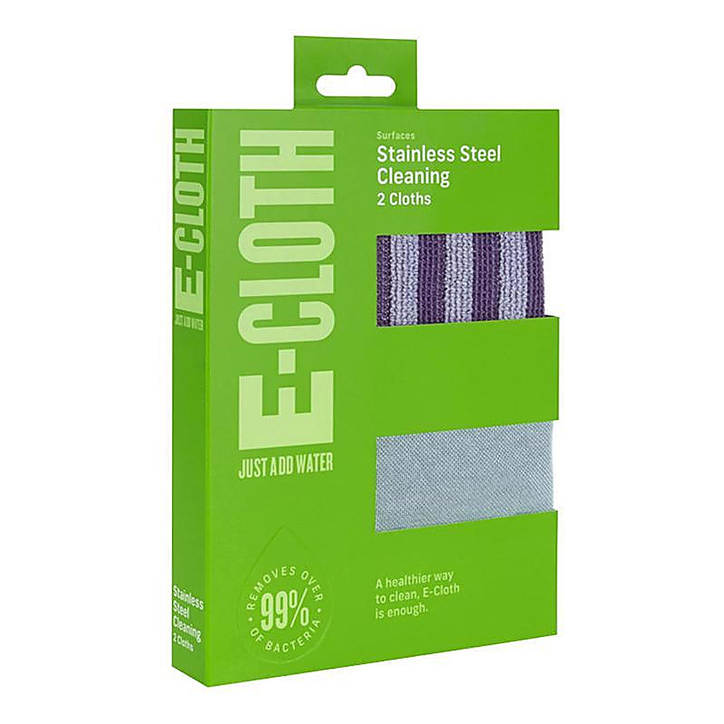 E-Cloth 10617 Polyester/Polyamide/Polypropylene Stainless Steel Cleaning and Polishing Cloth 2 pk