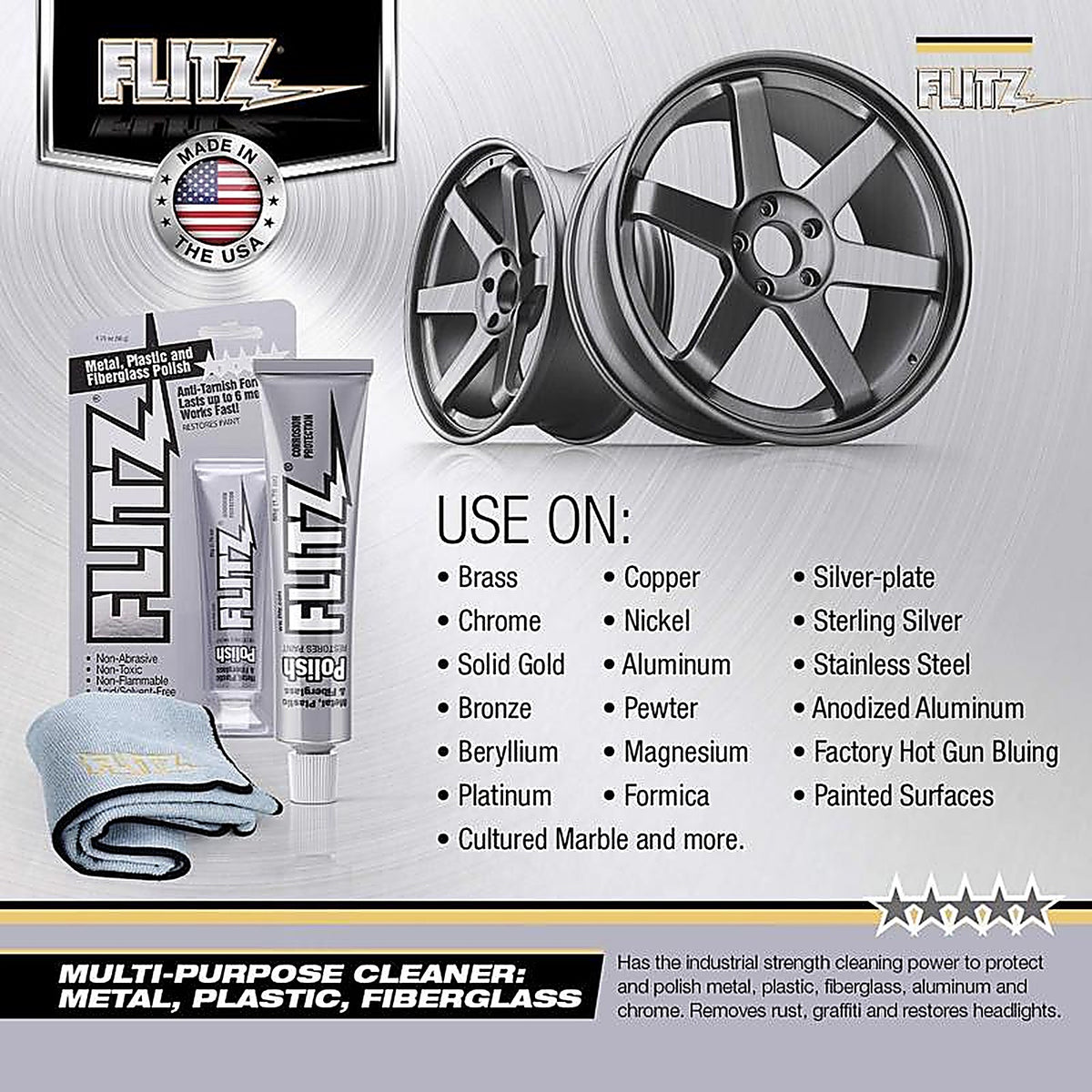 Flitz - BP 03511 - No Scent Metal Polish 50 GM Cream
