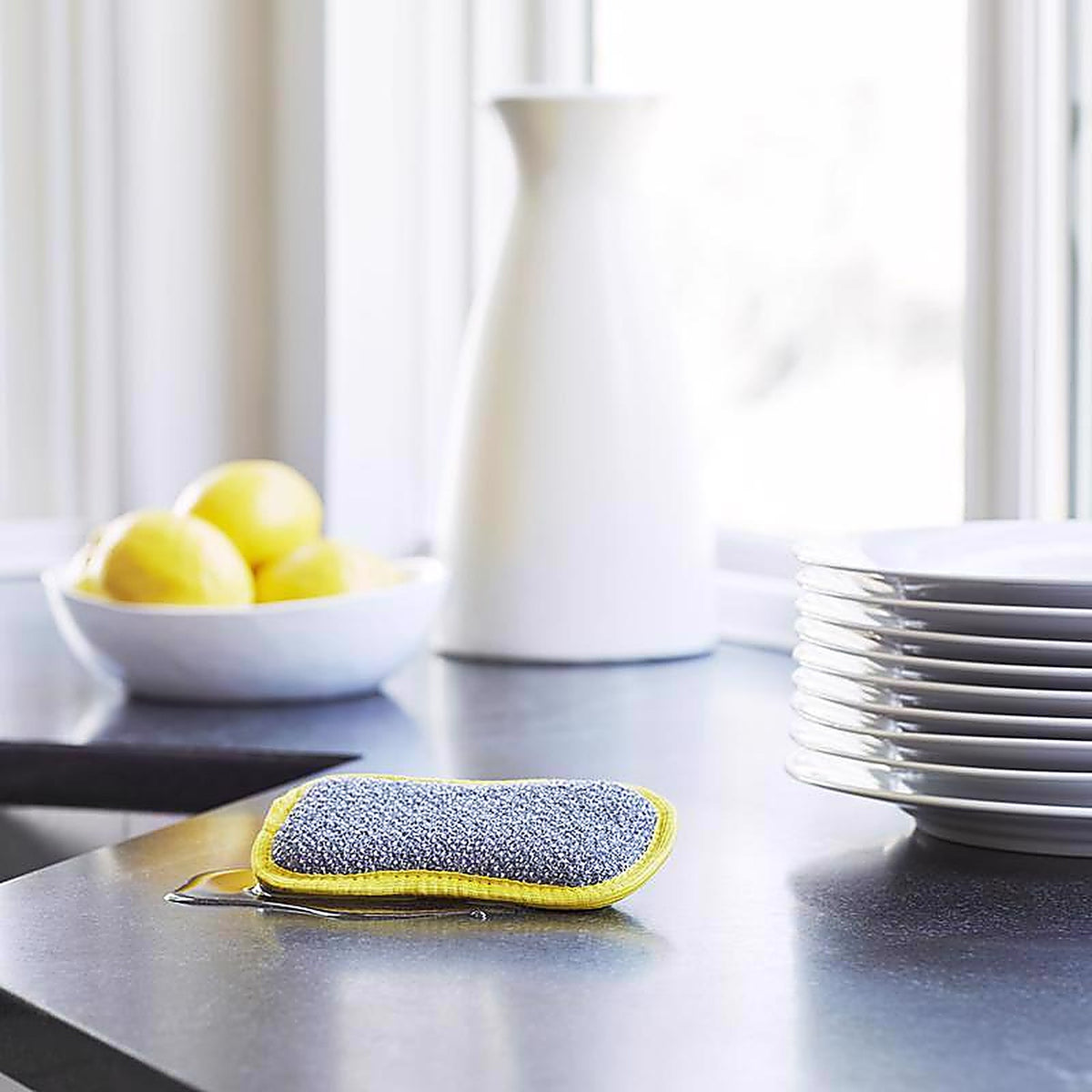 E-Cloth 10626Y Washing Up Medium Duty Scrubbing Pads For All Purpose 6 in. L 1 pk