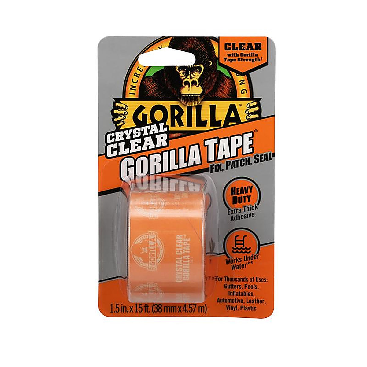 Gorilla 6015002 1.88 in. W x 5 yd. L Tape Clear