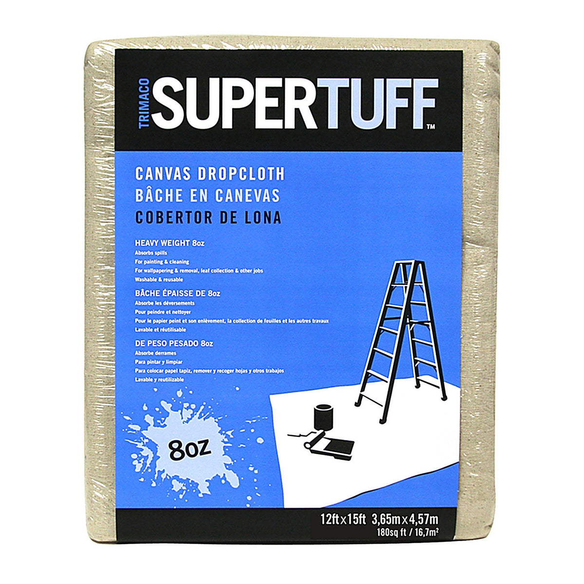 Trimaco 58903 SuperTuff 12 ft. W X 15 ft. L 8 oz Canvas Drop Cloth 1 pk