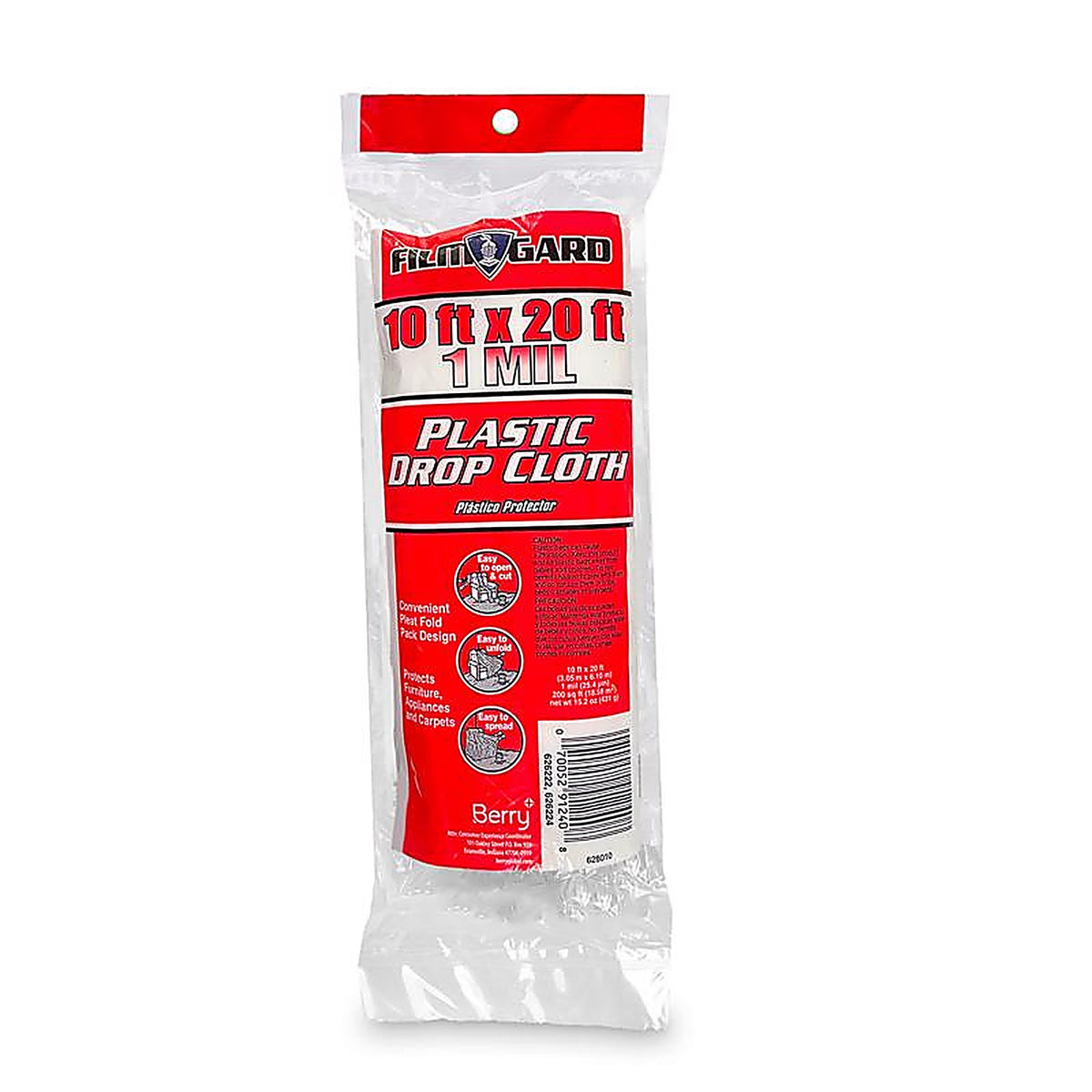Film-Gard 626222 10 ft. W X 20 ft. L X 1 mil T Plastic Drop Cloth 1 pk