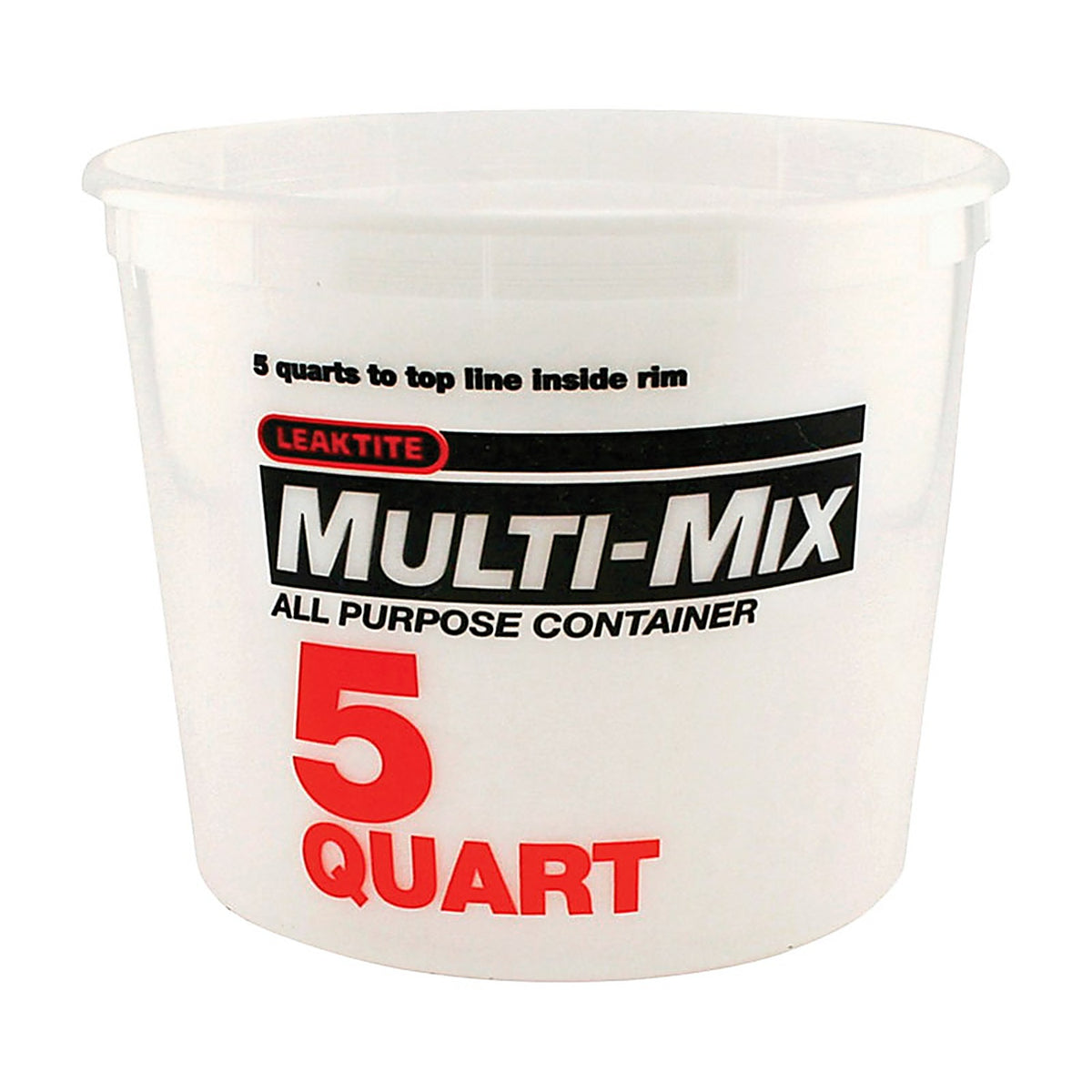 Leaktite 005Q10MM050 Clear 5 qt. Plastic Bucket