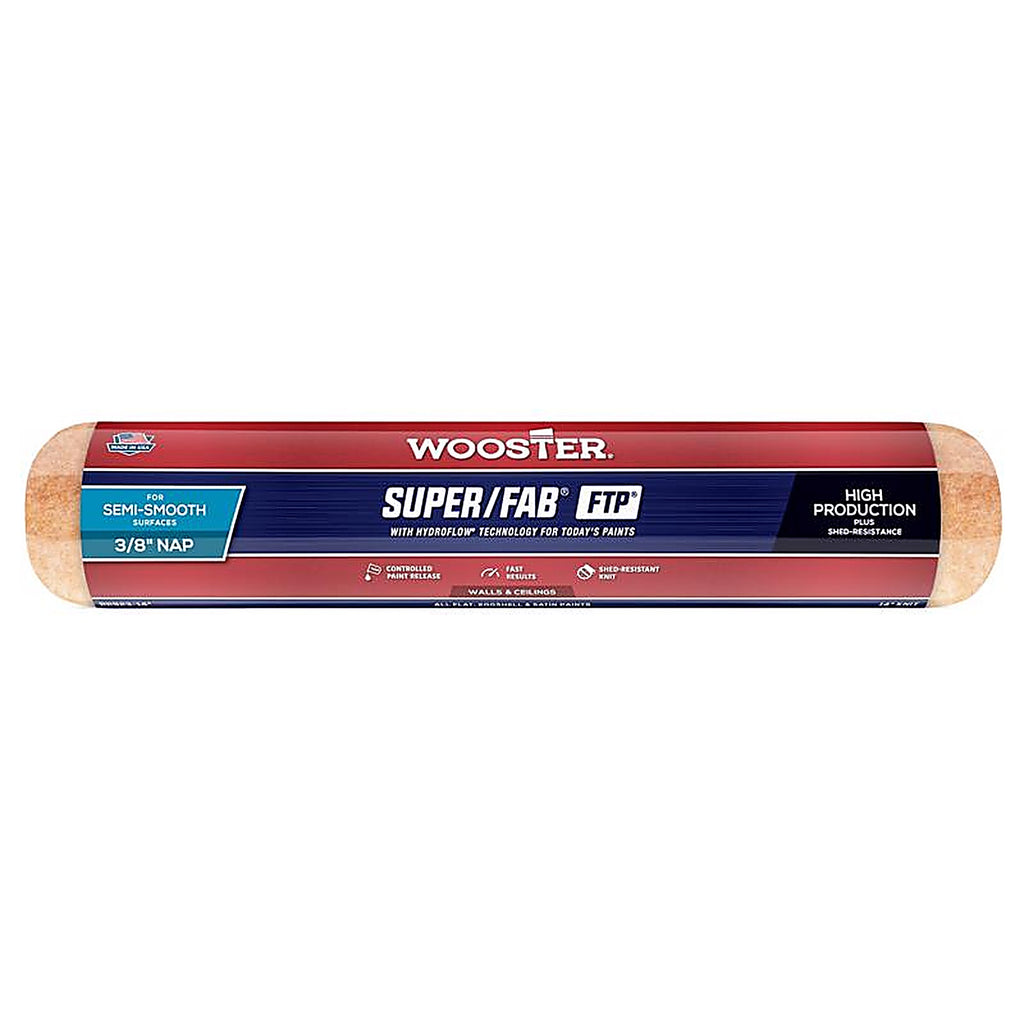 Wooster - RR923-14 - Super/Fab Ftp Synthetic Blend 14 In. W X 3/8 In. Regular Paint Roller Cover 1 Pack