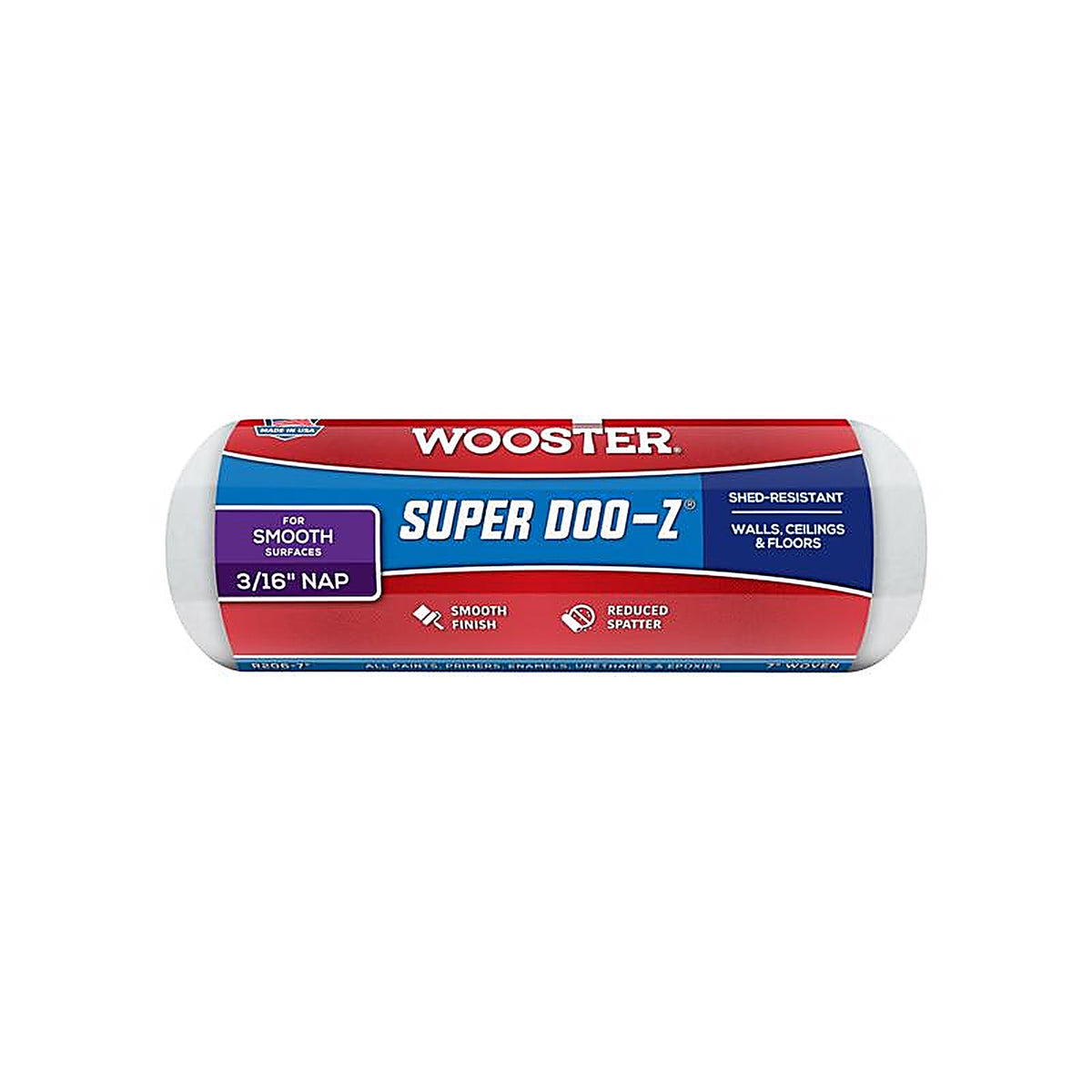Wooster - R206-7 - Super Doo-Z Fabric 7 In. W X 3/16 In. Regular Paint Roller Cover 1 Pack