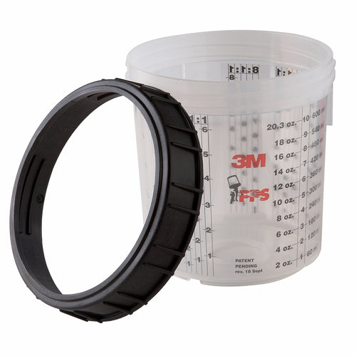 3M 16001 PPS Mixing Cup and Collar, Standard, 20 ounce (600 mL)